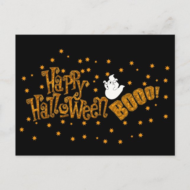 Postal Feliz Boo de Halloween (Anverso)