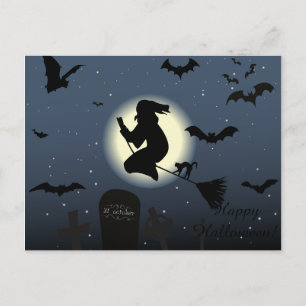 Postal Feliz Bruja de Halloween