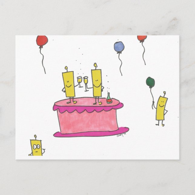 Postal Feliz Burbujas para tu Cumpleaños (Anverso)