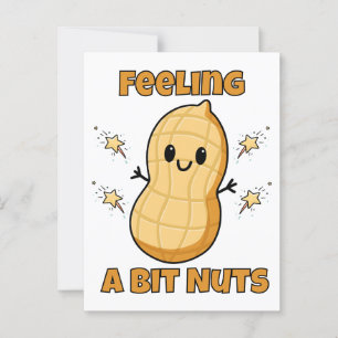 Postal Feliz Cacahuete Kawaii de Dibujos Animados – Sinti