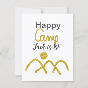 Postal Feliz campamento campista un cumpleaños niños sol 