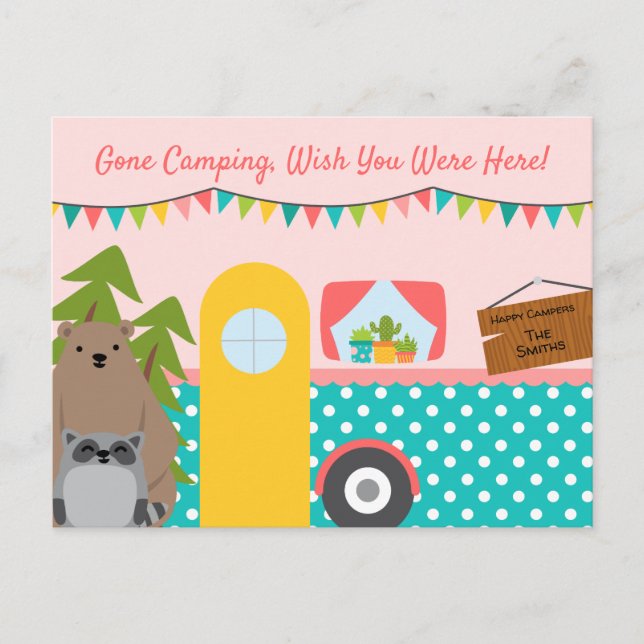 Postal Feliz Camper (Anverso)