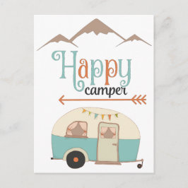 Postal Feliz Camper Cute Retro RV