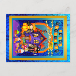 Postal Feliz celebración del Fiesta de los niños con disf