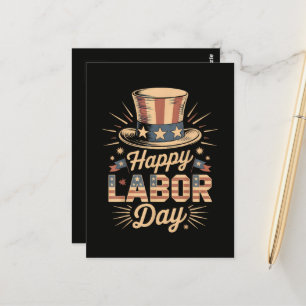 Postal Feliz Celebración Patriótica del Día del Trabajo