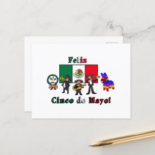 Postal ¡Feliz Cinco de Mayo! Ilustracion Personalizado de