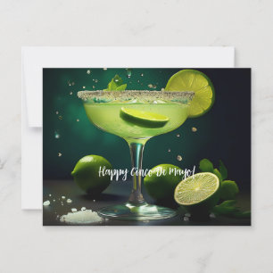 Postal Feliz Cinco de Mayo Margarita con Personalizado de