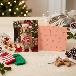 Postal Feliz Cómo lidias Festivo Retriever Dorado