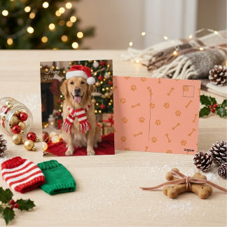 Postal Feliz Cómo lidias Festivo Retriever Dorado