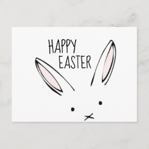 Postal feliz conejo conejo de Pascua