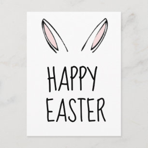 Postal feliz conejo conejo de Pascua
