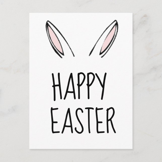 Postal feliz conejo conejo de Pascua (Anverso)