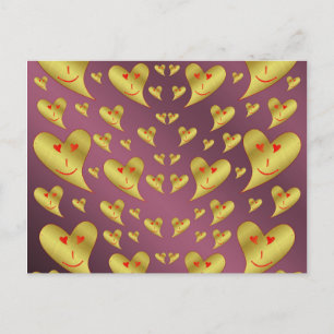 Postal feliz, corazón, amor, sonrisa, femenino, lindo, al