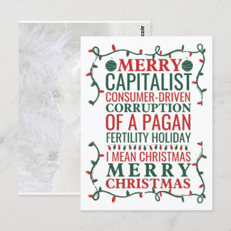 Postal Feliz Corrupción De Una Fiesta Pagana, Santa Gift