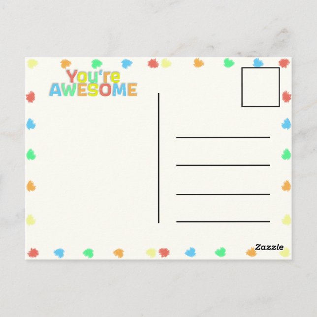 Postal FELIZ Cualquier Ocasión (Reverso)