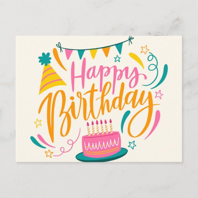 Postal Feliz cumpleaños (Anverso)