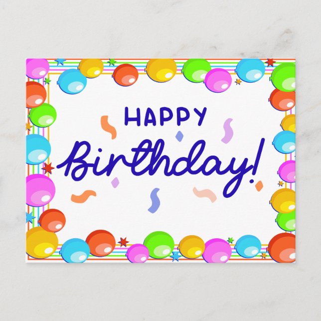 Postal feliz cumpleaños (Anverso)