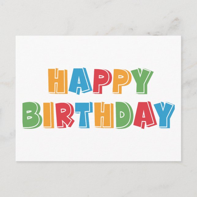 Postal Feliz Cumpleaños  (Anverso)