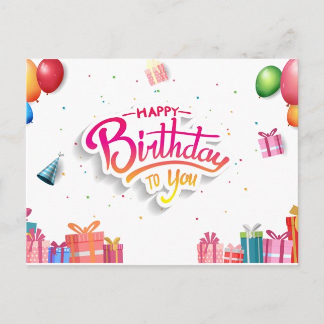 Postal Feliz cumpleaños (Anverso)