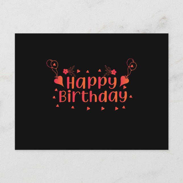 Postal Feliz cumpleaños. (Anverso)