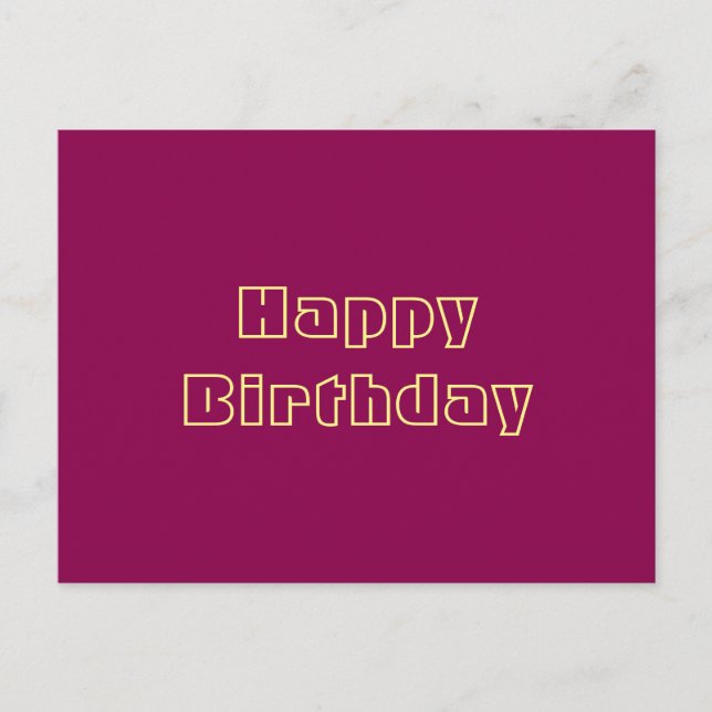 Postal Feliz cumpleaños (Anverso)