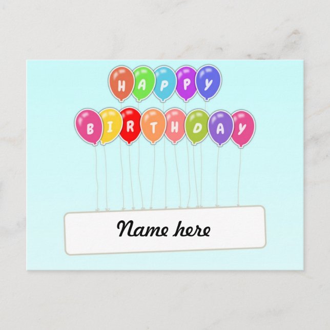 Postal Feliz Cumpleaños (Anverso)