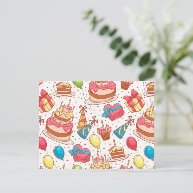 Postal Feliz cumpleaños (Anverso de pie)