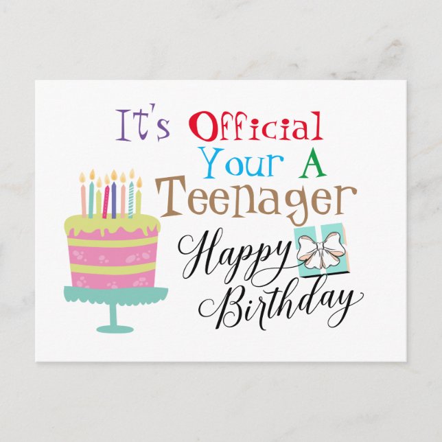 Postal Feliz cumpleaños 13 (Anverso)