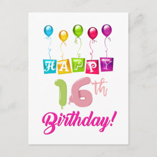 Postal Feliz cumpleaños 16