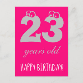 Postal FELIZ CUMPLEAÑOS 23 años Rosa Caliente Lindo