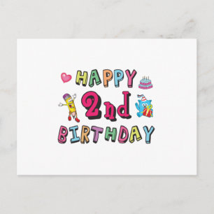 Postal Feliz cumpleaños 2 años sorpresa de cumpleaños