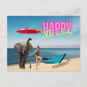Postal Feliz cumpleaños 30, divertido