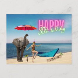 Postal Feliz cumpleaños 30, divertido
