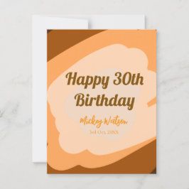 Postal Feliz cumpleaños 30 rústico de madera Halloween ot