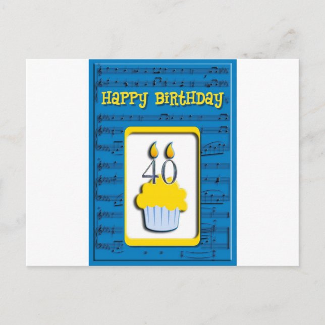Postal Feliz cumpleaños 40 (Anverso)