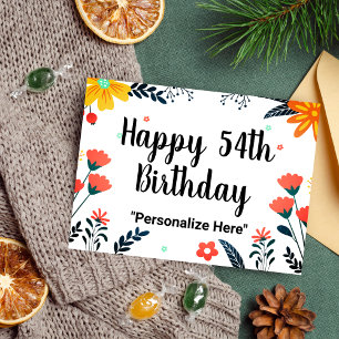 Postal Feliz cumpleaños 54 