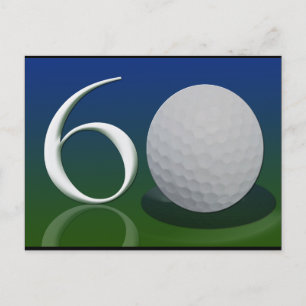 Postal Feliz cumpleaños 60 por el loco de golf
