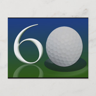 Postal Feliz cumpleaños 60 por el loco de golf