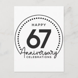 Postal Feliz cumpleaños, 67 años, cumpleaños seis siete, 