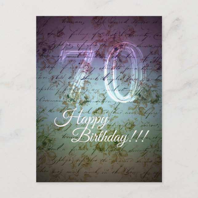 Postal Feliz cumpleaños!!! 70 (Anverso)