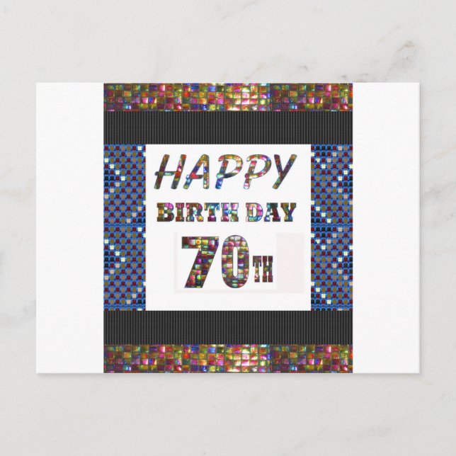 Postal Feliz cumpleaños 70 (Anverso)