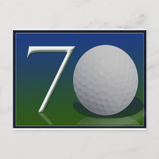 Postal Feliz cumpleaños 70 para el fanático del golf
