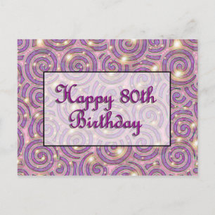 Postal Feliz cumpleaños 80