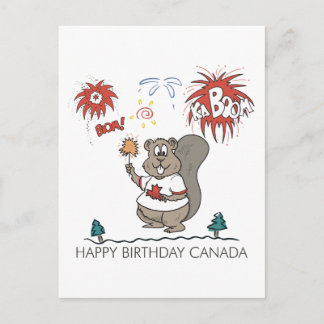 Postal Feliz cumpleaños a Canadá