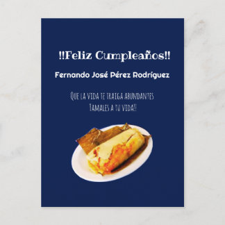 Postal Feliz cumpleaños a el Comelón de Tamales