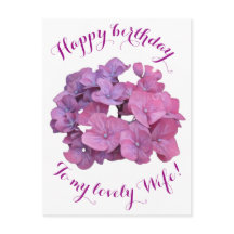 Feliz cumpleaños a la esposa bonito flores rosadas