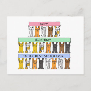 Postal Feliz cumpleaños a la mejor hermana de la historia