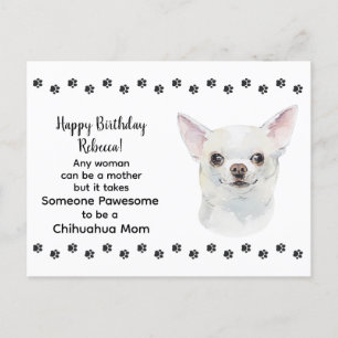 Postal Feliz cumpleaños a la mejor madre del perro de Chi