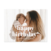 Feliz cumpleaños a mamá con foto