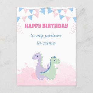 Postal Feliz cumpleaños a mi pareja en el crimen